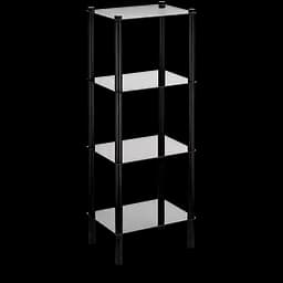 Стеллаж для ванной Kela Lars 40х30х107 см черный (24228)