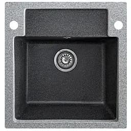 Мийка кухонна Valetti Art 69D прямокутна композитна 520х500 мм сіро-чорна