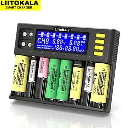 Зарядний пристрій Liitokala Lii-S8 (на 10 каналів) з блоком живлення - мініатюра 4