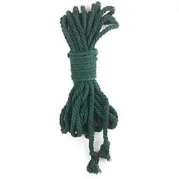 Бавовняна мотузка BDSM 8 метрів, 6 мм, колір зелений