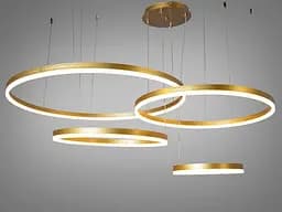Люстра стельова LED Diasha 1029-800+600+500+300GD 157, Вт, золото, для вітальні, спальні, коридору - мініатюра 2