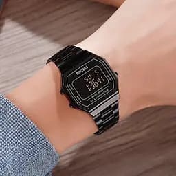 Наручний годинник чоловічий 1647BK Black Skmei acs0030657 - мініатюра 4