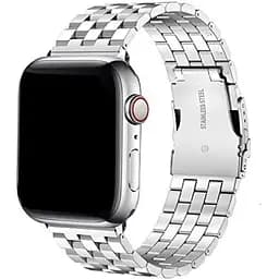 Браслет BeWatch для Apple Watch series 3/4/5/6 із шириною корпусу 38/40мм Quadro сталевий Сріблястий (1024405)