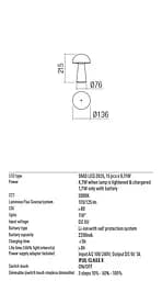 Світильник настілький вуличний KIRA VE LED 4.7W IP44 MBK 3000K (5.1.2) Redo 90439 - мініатюра 3