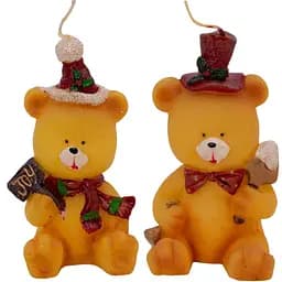 Декоративная новогодняя свеча Devilon Мишка 10.2 см 1 шт. в ассортименте (441068-2)