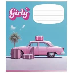 Зошит учнівський Школярик Girly Школяр 012-3330L-2 в лінію 12 аркушів 