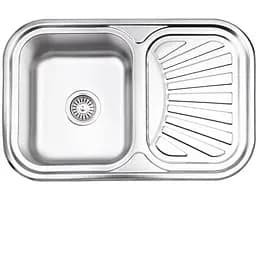 Мийка кухонна Lidz 7549 0.8 мм Satin (LIDZ7549SAT08)