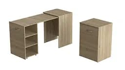 Стол-тумба трансформер Смарт 1/1 Ferrum-decor 750x1450x500 ДСП Дуб Сонома 16 мм (FRD-105070)