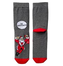 Шкарпетки Новорічні чоловічі з індійської бавовни SuperSanta 113036