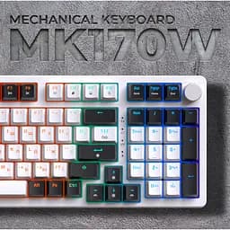 Клавіатура GamePro Red з Hot-Swap RGB White дротова механічна (MK170W) - мініатюра 19