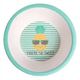 Мисочка бамбукова Canpol babies So cool Pineapple Ананас 300 мл бірюзовий (9/210_tur)