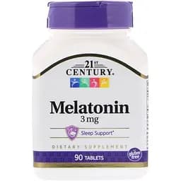 Натуральна добавка 21st Century Melatonin 3 mg, 90 таблеток