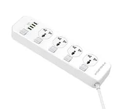 Сетевой фильтр-удлинитель ProLogix Premium PRSC4408W 4 розетки, 4 USB, выключатели 2 м - мініатюра 2