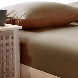 Набор Hobby Gold Series Простыня на резинке + наволочка, односпальный, коричневый