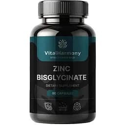 Бісгліцинат цинку VitalHarmony Zinc Bisglycinate, 90 капсул для підтримки імунної системи