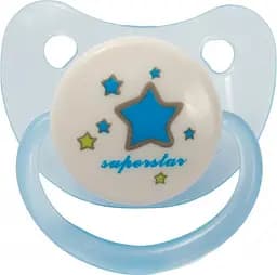 Пустушка силіконова Lindo, анатомічна, 0-6 міс., блакитний (А 32/0-6 гол)