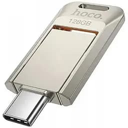 USB флеш накопитель Hoco UD17 128GB Type-C металлический серебристый