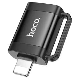 Адаптер HOCO UA31A iP male to USB female OTG adapter Black