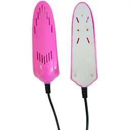 Електросушарка для взуття Shoes Dryer 220В 10W, рожева, розмір 16×5×4 см