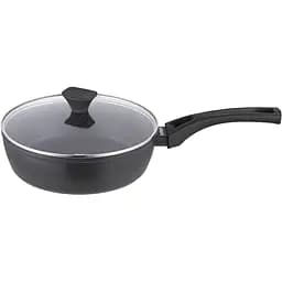 Сковорода Ardesto Gemini Livorno глубокая с крышкой 24 см черная (AR1224A)