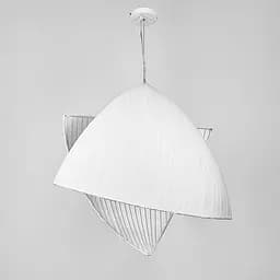 Люстра з 2-ма білими фігурними пластинами із полімерного текстилю | Арт. PL 051-700*950-2 | Line F