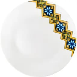 Тарілка S&T Вишиванка жовто-блакитний ромб (30000-006)