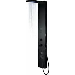 Душова панель Corsan Tugela black LED S029MBLLED, Чорний матовий