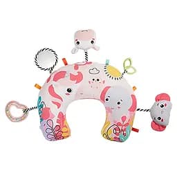 Коврик-подушка для новорождённого 63633 с подвесками, зеркальцем, погремушкой и шуршалкой - розовый