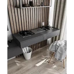 Стіл підвісний письмовий Moreli Т-222 1200x160x500 мм Антрацитовий (mo-t222-antracit)