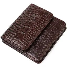 Портмоне из натуральной кожи с тиснением под крокодила Tony Bellucci 9.5х9х1 см acs0032252