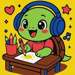 Картина за номерами "Черепашка малює" ©art_selena_ua KHO1297, 25х25 см