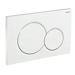 Панель змиву Koer KT-0601-03 пластикова, кнопка кругла KR5175, Білий