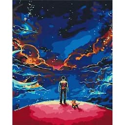 Картина по номерам Brushme Маленький принц в космосе 40x50 см