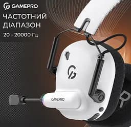 Игровые наушники GamePro HSW-120-W Wireless Mercury Genesis Pro White - мініатюра 9