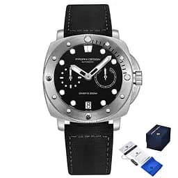 Наручний годинник чоловічий PD-1767 Silver-Black Pagani Design acs0031198