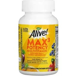 Мультивитамины с железом Nature's Way Alive! Max3 Daily 90 таблеток