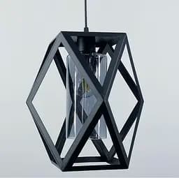 Світильник в геометричному металевому корпусі Line.F Колір плафона Янтарний