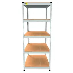 Металевий стелаж Emby Light Series (розмір 1800х600x600мм) 5 полиць ДСП до 100кг Білий