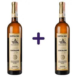 Вино Kartuli Vazi Алазанская Долина белое полусладкое 12,5% 1.5 л (2 шт. х 0.75 л)