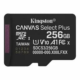 Карта пам'яті microSDXC 256Gb Canvas Select Plus Kingston teh0020727