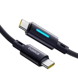 Кабель з індикатором Baseus Lit Button-Control Fast Charging Data Cable USB-C to USB-C 100W 2 м - мініатюра 2