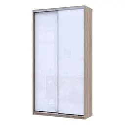 Шафа купе Сіті Лайт Слім Дуб Сонома Скло Біле 120х45х225 (44900308)