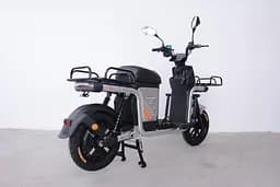 Електроскутер Вантажний з двома великими багажниками Crosser SUPER MAX 1200W | 60V30AH Li-Fe | USB зарядка Сірий  - мініатюра 5