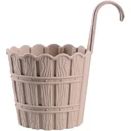 Горшок для цветов Violet House с внутренней вставкой1053 Бамбу Beige 600 мл (1053 Бамбу BEIGE д/цветов с внут. вставкой 0.6 л.)