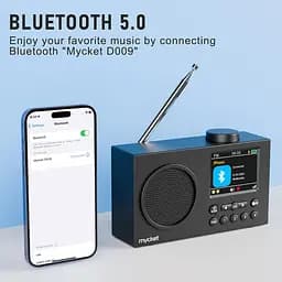Портативне радіо Mycket DAB, цифрові радіоприймачі DAB Plus з Bluetooth, USB-перезаряджувані FM-радіоприймачі, невелике радіо - мініатюра 3