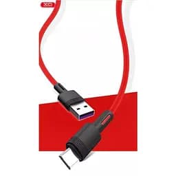 Кабель XO NB-Q166 fast charging USB cable for Type-c 5A/1 м Червоний