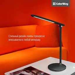 Настільна лампа LED ColorWay Black (CW-DL02B-B) - мініатюра 6