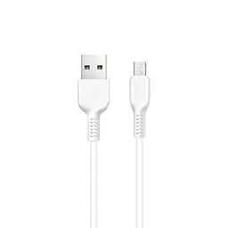 Кабель Hoco Micro USB X20 белый 1 м зарядный провод белый
