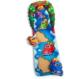 Развивающий пазл-вкладыш Новогодние машинки Ubumblebees (ПСД228) PSD228 большеменьше