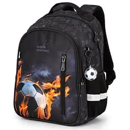 Ортопедичний рюкзак для хлопчика School Standard 375 гр 17 літрів Чорний з помаранчевим